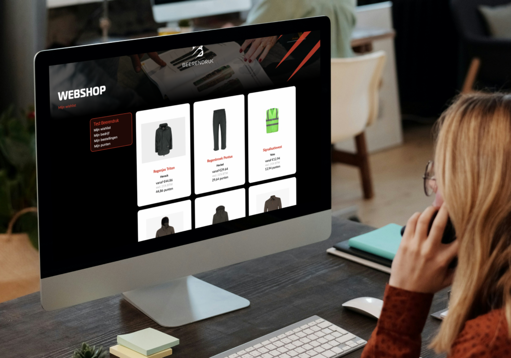 Ontdek onze nieuwe webshop voor B2B klanten! Scherm toont productoverzicht voor zakelijke aankopen, geoptimaliseerd voor eenvoudig gebruik.